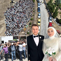 Düğün gecesi kazaya kurban giden yeni evli çift gözyaşlarıyla toprağa verildi