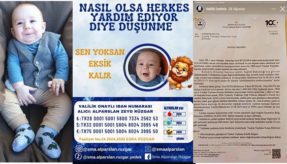 Haydi Erzincan, Haydi Türkiye.. Alparslan Bebeğimize Hayat Ol…