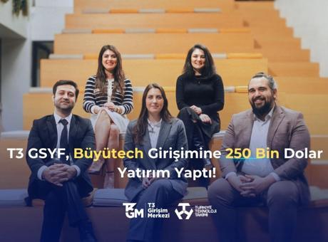 T3 Girişim Sermayesi Yatırım Fonu’ndan Büyütech’e 250 bin Dolar yatırım