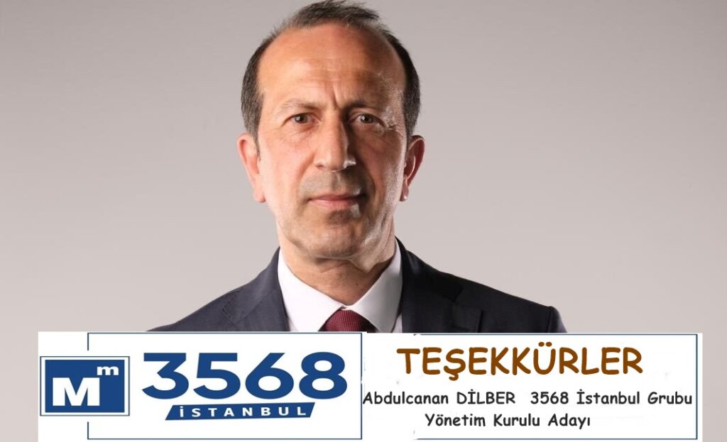 SMMM ABDULCANAN DİLBER İN TEŞEKKÜR MESAJI