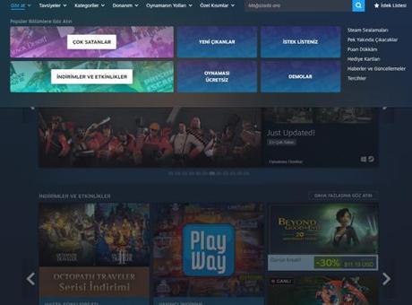 Steam yeni tasarımını test etmeye başladı