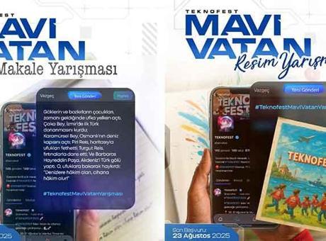 Teknofest’te ‘Mavi Vatan’ makale ve resim yarışması